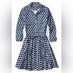 GAP Navy Polka Dot Shirt Dress